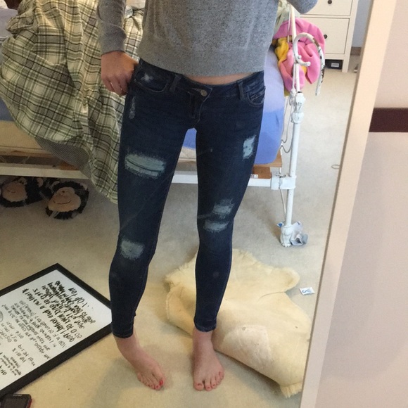 Brand New Dark Wash Garage Ripped Jeans - Picture 5 of 5